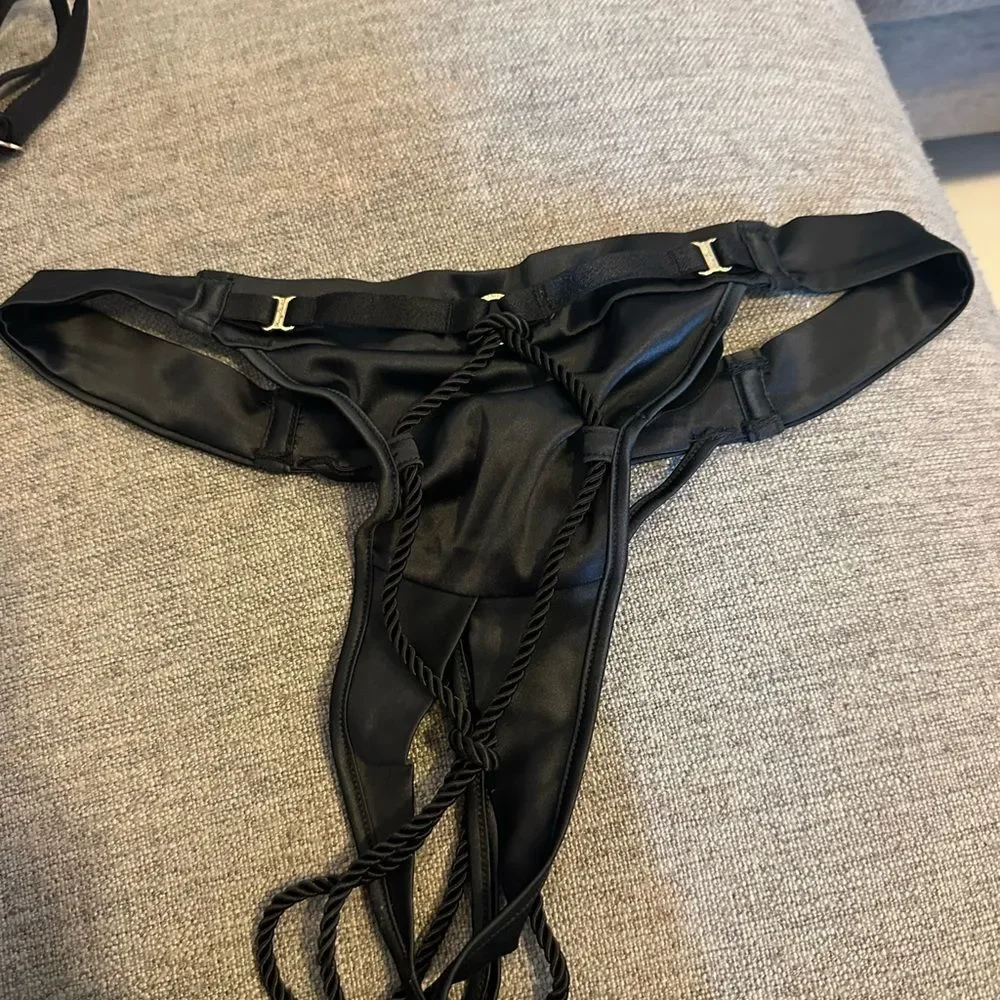 Honey Birdette Shibari Elegant Black Lingerie set